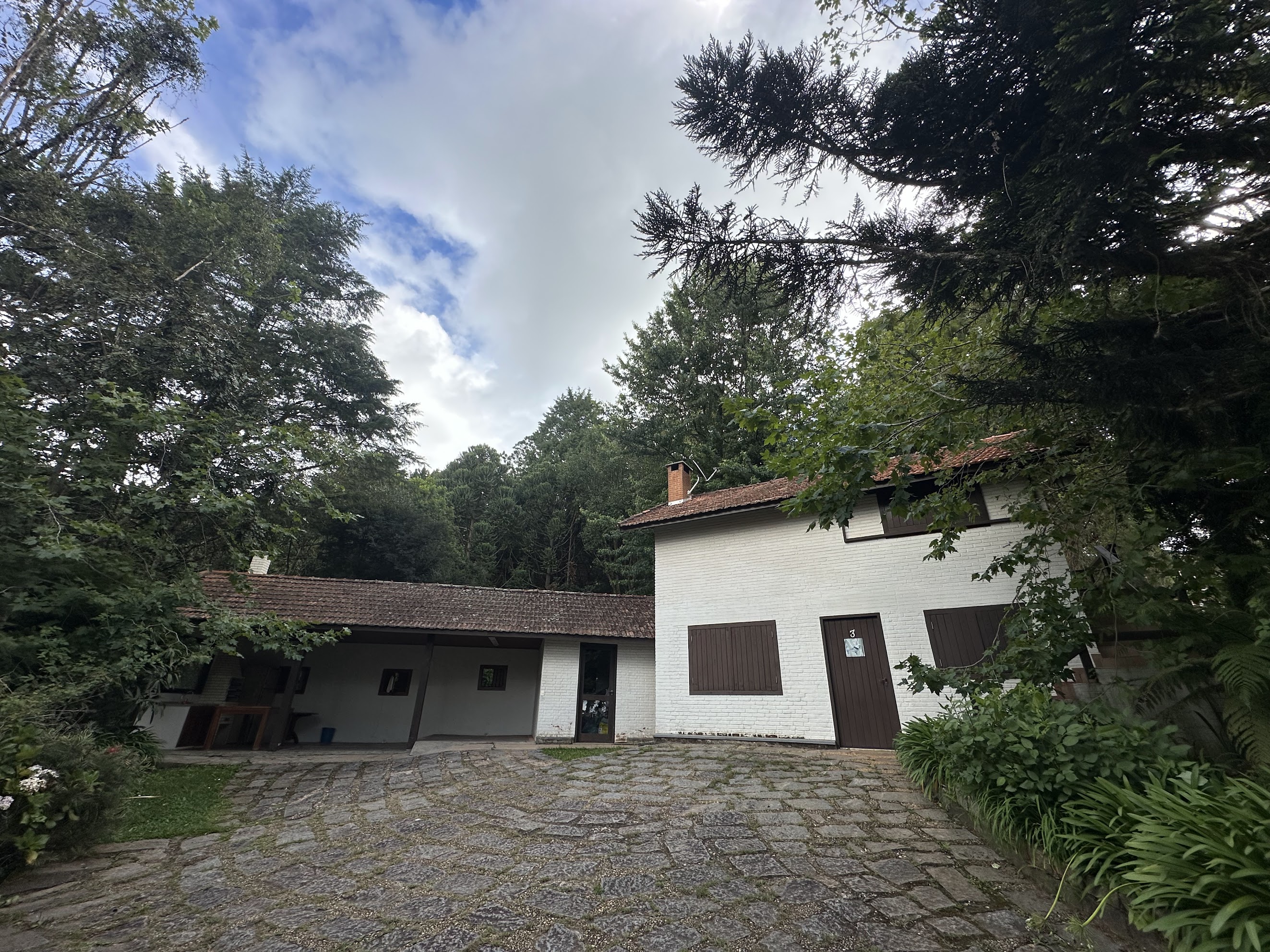 Área externa dos chalés